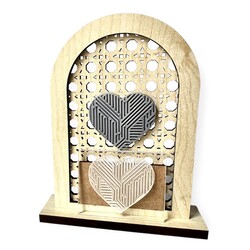 Paku Malzeme - Pop-it stamp kaşe Heart Labhirenth; 5,0*4,0 cm