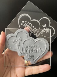 Pop-it stamp kaşe Heart Womens Day; 10,0*8,0 cm - Thumbnail