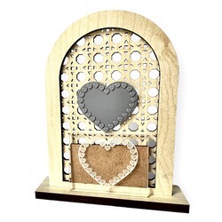 Paku Malzeme - Pop-it mini acrylic stamp Hearts in Heart; 5,0*4,0 cm