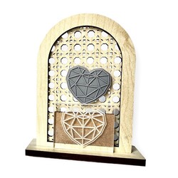 Paku Malzeme - Pop-itmini acrylic stamp Hearts Prism; 5,0*4,0 cm