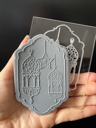 Paku Malzeme - Pop-it stamp kaşe LANTERN; 10,0*8,0 cm