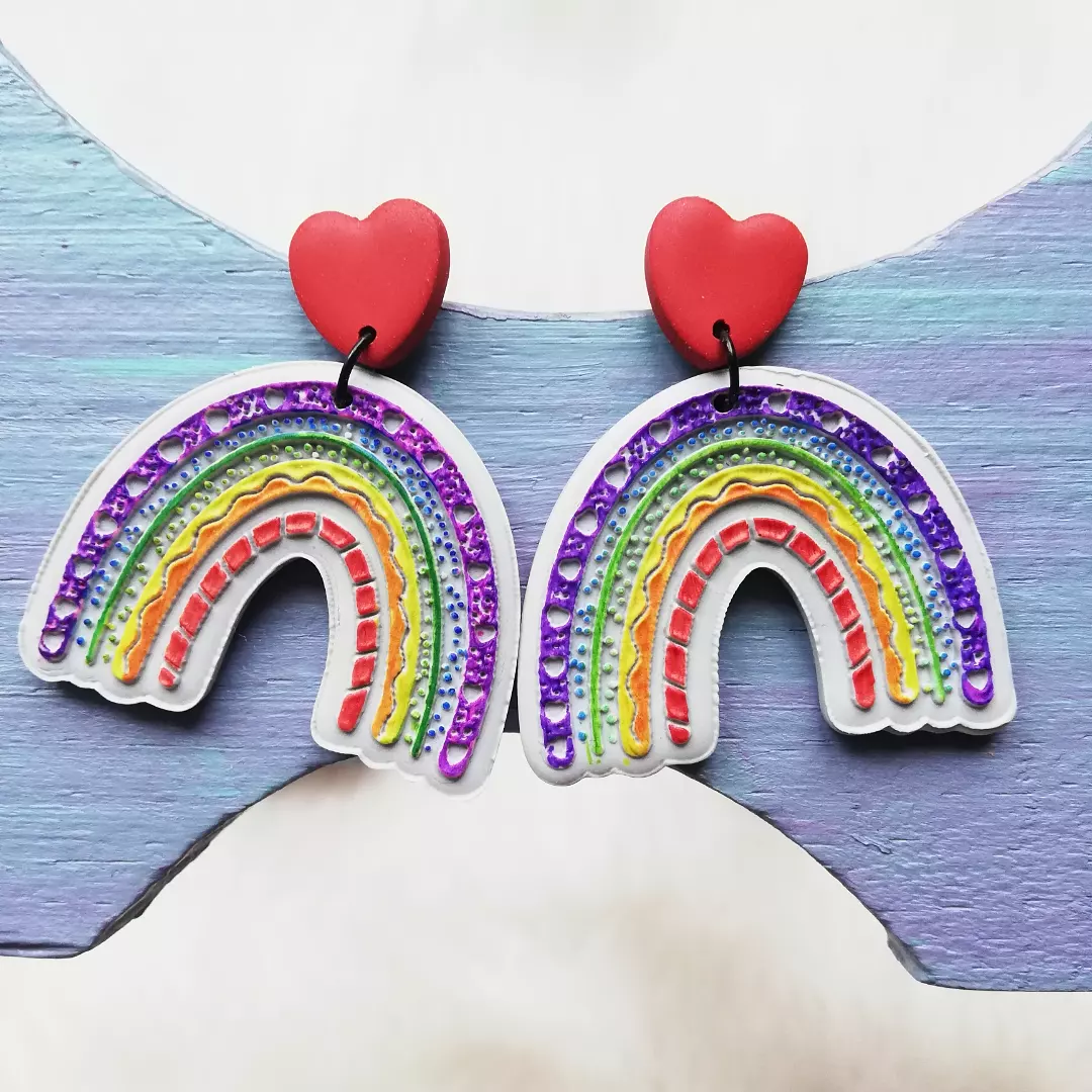 Pop-it stamp kaşe Love Rainbow; 5,0*4,0 cm - Thumbnail