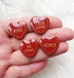 Paku Malzeme - Pop-it stamp kaşe Mini Candy Hearts ; 10,0*10,0 cm (1)