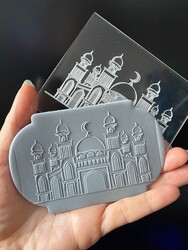 Paku Malzeme - Pop-it stamp kaşe MOSQUE; 8,0*8,0 cm