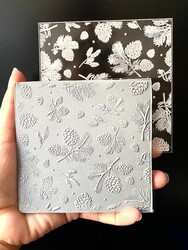 Paku Malzeme - Pop-it acrylic stamp Pine Cone Background; 10*10 cm