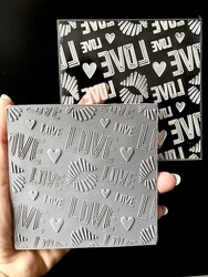Paku Malzeme - Pop-it acrylic stamp RETRO LOVE; 10x10 cm