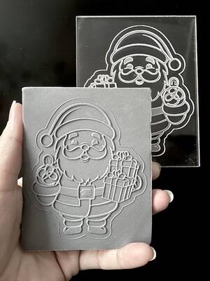 Pop-it stamp kaşe Santa Claus; 10*8 cm