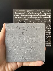 Paku Malzeme - Pop-it stamp kaşe Script; 10,0*10,0 cm