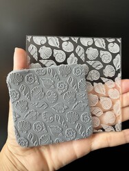 Paku Malzeme - Pop-it acrylic stamp SEASHELLS BACKGROUND; 10,0*10,0 cm