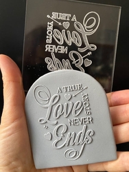Paku Malzeme - Pop-it stamp kaşe True Love Story; 8,0*8,0 cm