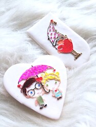 Pop-it stamp kaşe Valentine Couple; 5,0*3,0 cm - Thumbnail