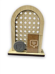 Paku Malzeme - Pop-it mini acrylic stamp Heart Speech; 5x4 cm