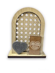Paku Malzeme - Pop-it mini acrylic stamp Made with Love; 5x4 cm
