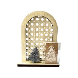Paku Malzeme - Pop-it mini acrylic stamp Pine Tree-2; 5*4 cm