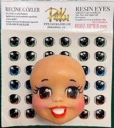 Paku Malzeme - Resin eyes for dolls RG06; 8,0*6,9 mm (1)