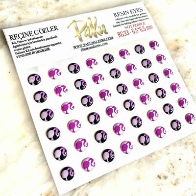 Resin stickers for Barbie dolls RG33; 6,5*6,5 mm