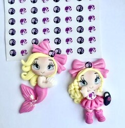 Paku Malzeme - Resin stickers for Barbie dolls RG33; 6,5*6,5 mm (1)