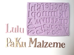 Paku Malzeme - Silicone mold Alphabet Lulu Lower Case&Numbers