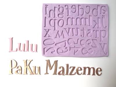 Silicone mold Alphabet Lulu Lower Case&Numbers