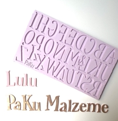 Paku Malzeme - Silicone mold Alphabet Lulu Upper Case