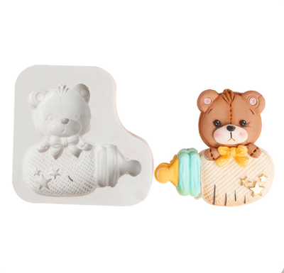 Silicone mold Baby Bottle Teddy; 7,4*7,0 cm