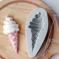 Paku Malzeme - Silicone mold Ice Cream Cone-1; 8,0*3,0 cm