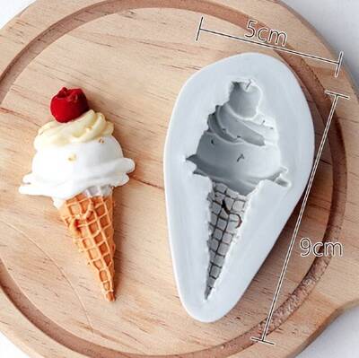 Silicone mold Ice Cream Cone-2; 7,5*3,5 cm