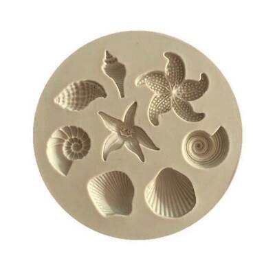 Silicone mold Mini Sea Shells;7 cm