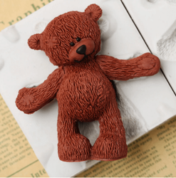 Paku Malzeme - Silikon kalıp Russian Bear-3 3d Teddy; 8,6*7,9 cm