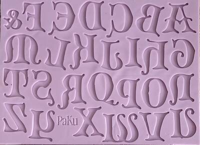 Silikon Calligraphy Alfabe Gothica Büyük harf set