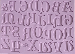 Paku Malzeme - Silicone mold Alphabet Gothica Upper Case