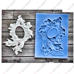 Paku Malzeme - Silicone mold Frame-24; 6,9*4,7 cm