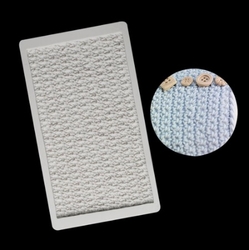 Paku Malzeme - Silicone mold Crochet Knit texture; 18,6*10,6 cm