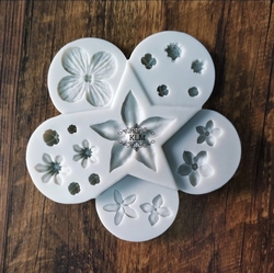 Paku Malzeme - Silicone mold Filler Flowers; 10,3 cm