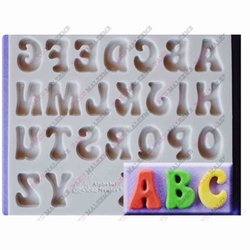 Paku Malzeme - Silikon kalıp Fun Font büyük harfler 2 cm boy; 13*10,8 cm