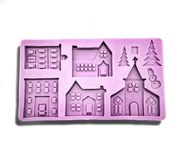 Others - Silicone mold Gingerhouses; 21*12 cm