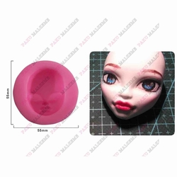 Paku Malzeme - Silicone mold Doll Face-2 ; 3,9*3 cm