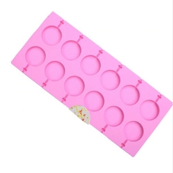 Others - Silicone mold Lolipop circles 3,5 cm; 26,5*11,5 cm (1)