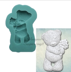 Paku Malzeme - Silicone mold Love Bear; 4*2,2 cm