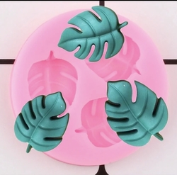 Paku Malzeme - Silikon kalıp Mini Monstera Leafs; 4,5 cm