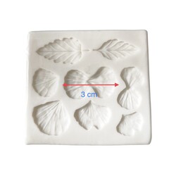 Paku Malzeme - Silikon kalıp Mini Petal Leaf çiçek yaprak damarlama; 70x65 mm