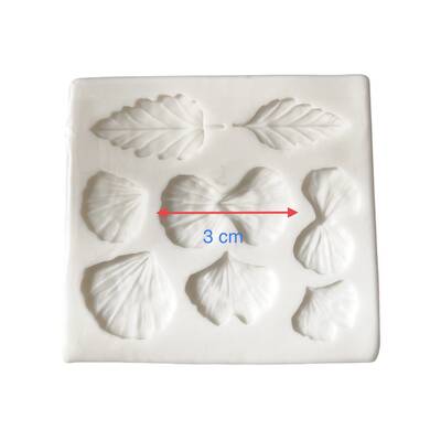 Silikon kalıp Mini Petal Leaf çiçek yaprak damarlama; 70x65 mm