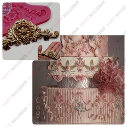 Silikon kalıp Relief embellishment; 9,3*3,5 cm - Thumbnail