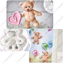 Paku Malzeme - Silicone mold Cute Bear; 3,6*3,3 cm