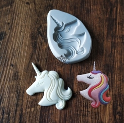 Paku Malzeme - Silikon kalıp Unicorn Head; 10*7 cm