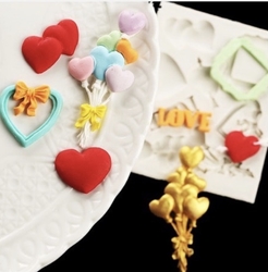 Paku Malzeme - Silicone mold Valentines; 11,5*9 cm