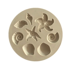 Paku Malzeme - Silikon Mini Deniz kabukları; 7 cm