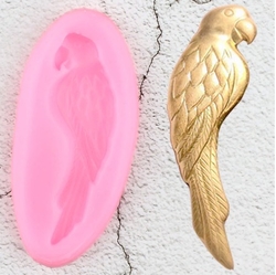 Paku Malzeme - Silicone mold Mini Parrot; 5,3*1,6 cm