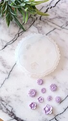 Others - Silicone mold Miniature Flower and Leaf-1; 6,5*6,5 cms
