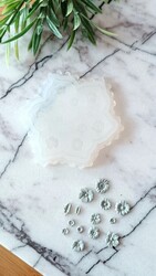 Others - Silicone mold Miniature Flower and Leaf-2; 6*6 cm